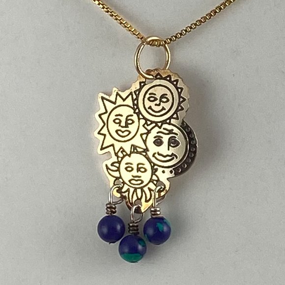 Vintage Fun in the Sun 14 Karat Gold Filled with 16in Gold Filled 925 Necklace - Picture 2 of 8